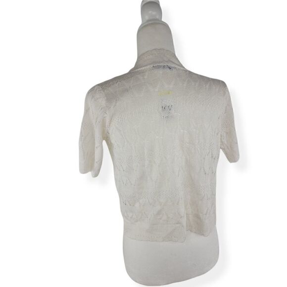 Laura Scott short Sleeve knit cardigan S-Petite NWT - Picture 3 of 4